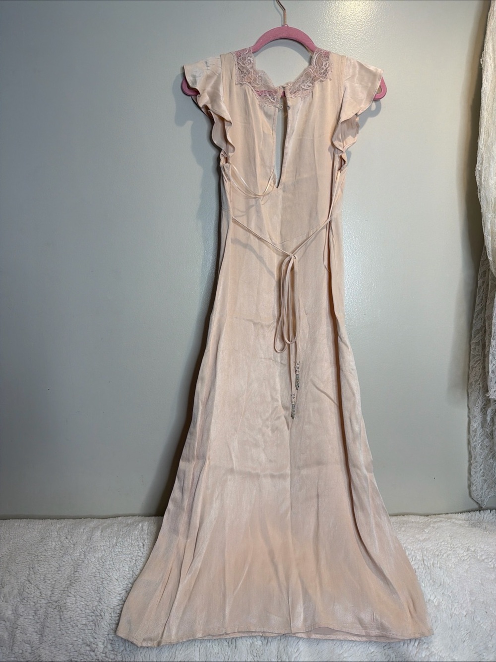 Free People Tied With Joy Embellished Bows Coquette Midi dress XS - Picture 9 of 10